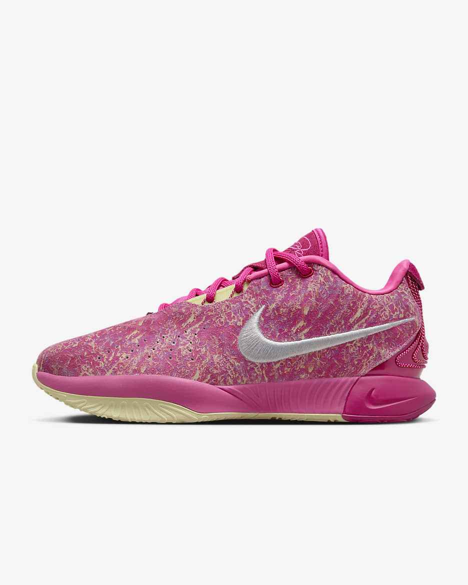 Pink lebron shoes hotsell